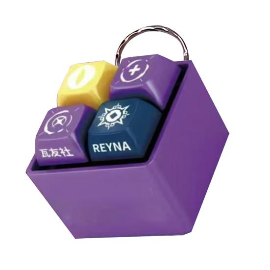 

1/2Pcs 4-Keys Fidget Keyboard Toy Stress Anxiety Relief Keyboard Finger Clicker Keychain with Sound LED Light Portable Decompression Button Sensory