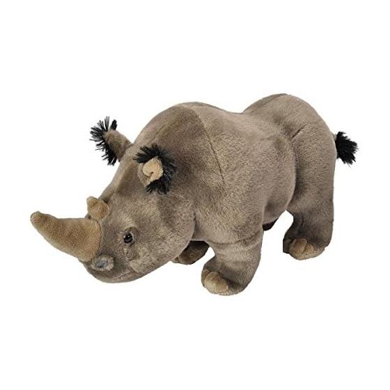 Wild Republic Rhinoceros Plush Toy Realistic Wild Animal Soft Material Cuddlekins W14 x D38 x H19cm 18156