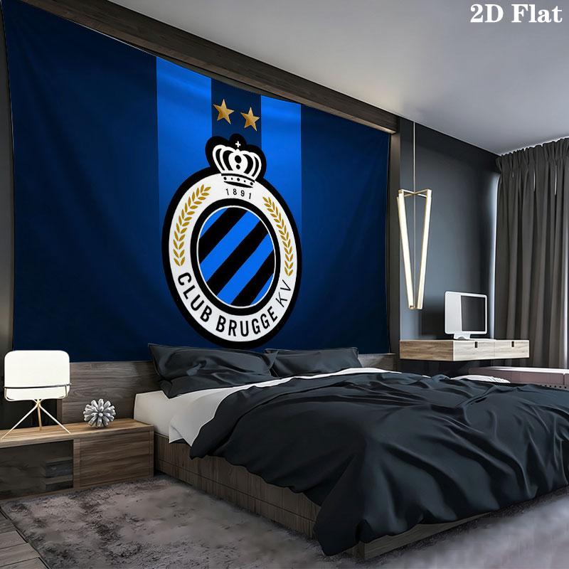 Club Brugge Wall tapestry, aesthetic printed fabric blanket, suitable for bedroom, living room, and home decor.