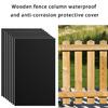 Fence Post Wraps 8 Pack Water and Rot Resistant Post Sleeves Post Protector for 3-5inch Round and 3-4inch Square Post