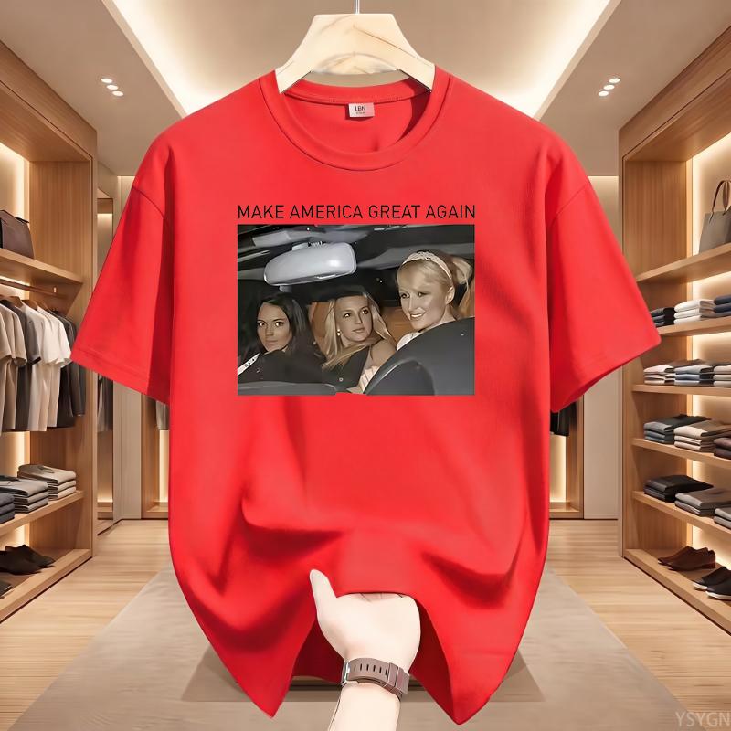 Nieuwe Stijl T-shirt Britney Make America Great Again T-shirts Mode T-shirt Zomer Casual Tops Reis T-shirts