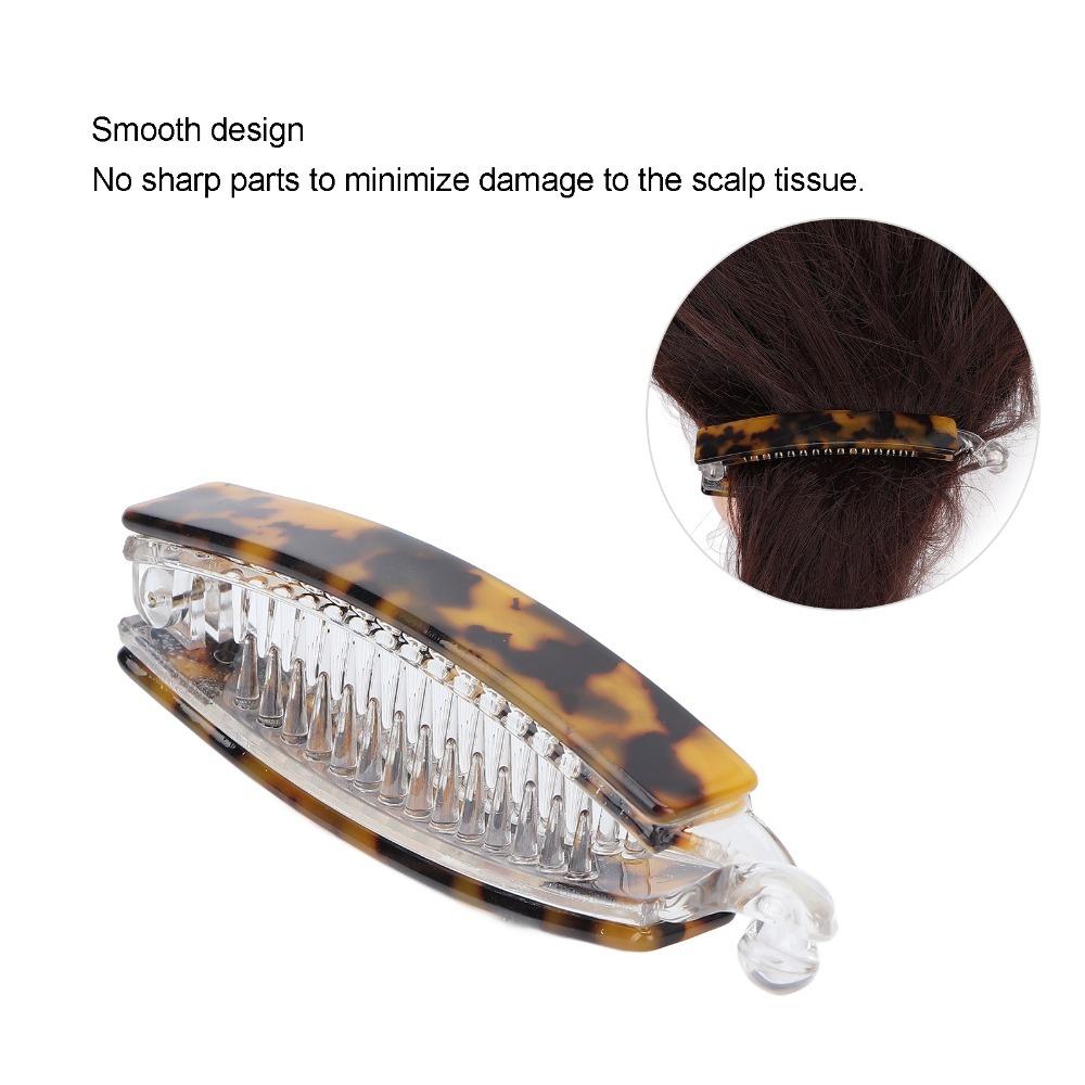 Tortoiseshell Hair Claw Strong Claws Nonslip Hair Clip Volumizing Hair Banana Barrette  For Women