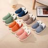 Women Coral Fleece Furry Slippers, Warm Indoor Slip On Lazy Cotton Shoes Plus Size