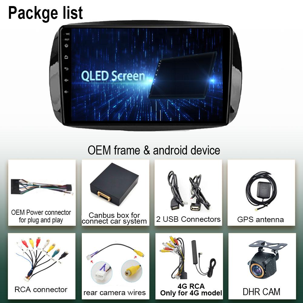 Android 14 For Mercedes Benz Smart Fortwo 3 C453 A453 W453 2014 -2020 Car Radio Stereo Multimedia Player Navigation GPS 5G WIFI