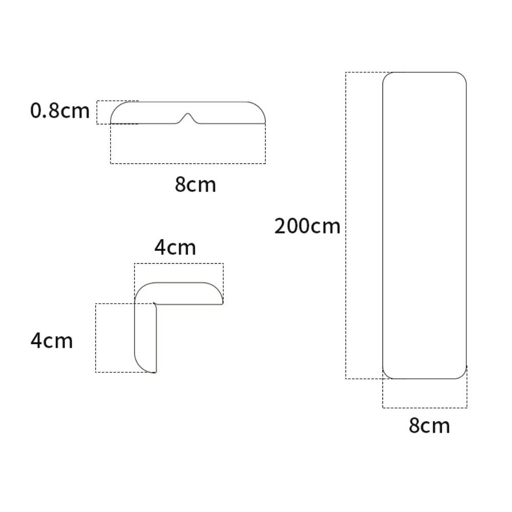 2m Desk Edge Guard Strip Baby Safety Foam Bumper Durable Wall Corner Protector  Children