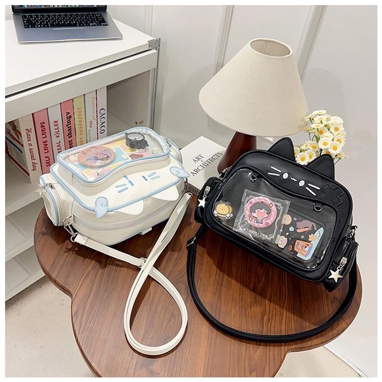 Spicy Girl Mecha Meow Itabag: Cute, Versatile College Shoulder and Crossbody Backpack