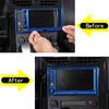 Blue Carbon Fiber GPS Navigation Panel Cover Trim For Corvette C6 2005-2013