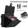 Leather Crossbody Wallet Phone Case for Samsung Galaxy Z Flip 5 4 3 Flip5 Flip4 Flip3 5G Blocking Organ Card Slot Lattice Cover