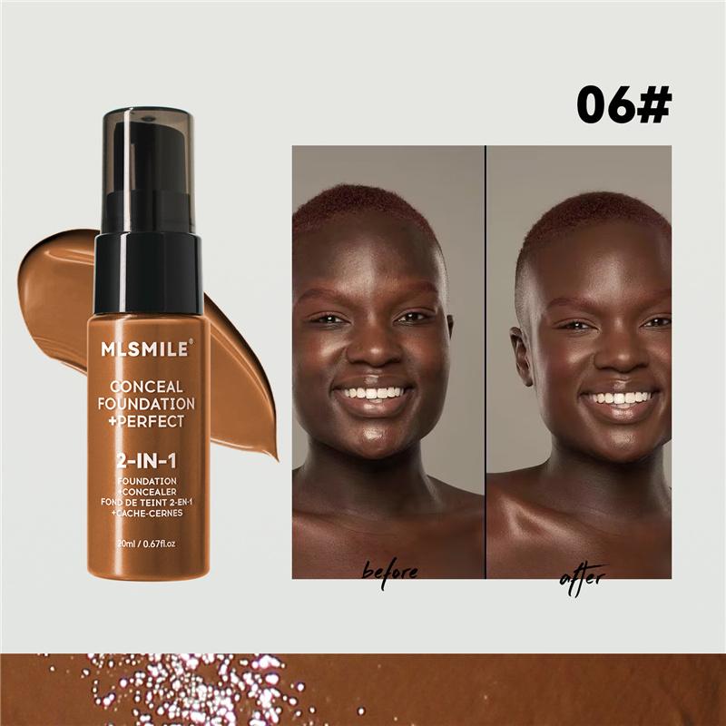 

6 Color Long-lasting Waterproof Oil-Control Matte Concealer Whitening Liquid Foundation Makeup Cosmetic 6
