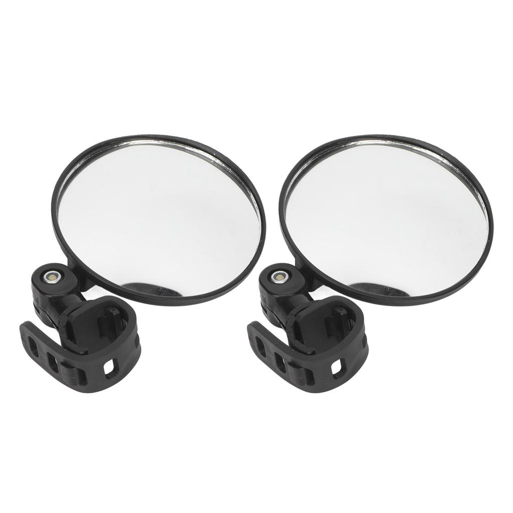 2pcs Bike Rear View Mirror 8cm Adjustable Wide Angle Round Scooter Rearview Mirror Universal for Wheelchair Bicycle