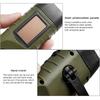 1Pc Portable LED Flashlight Hand Crank Dynamo Torch Lantern Solar Powered Flashlight for Outdoor Camping Mountaineering