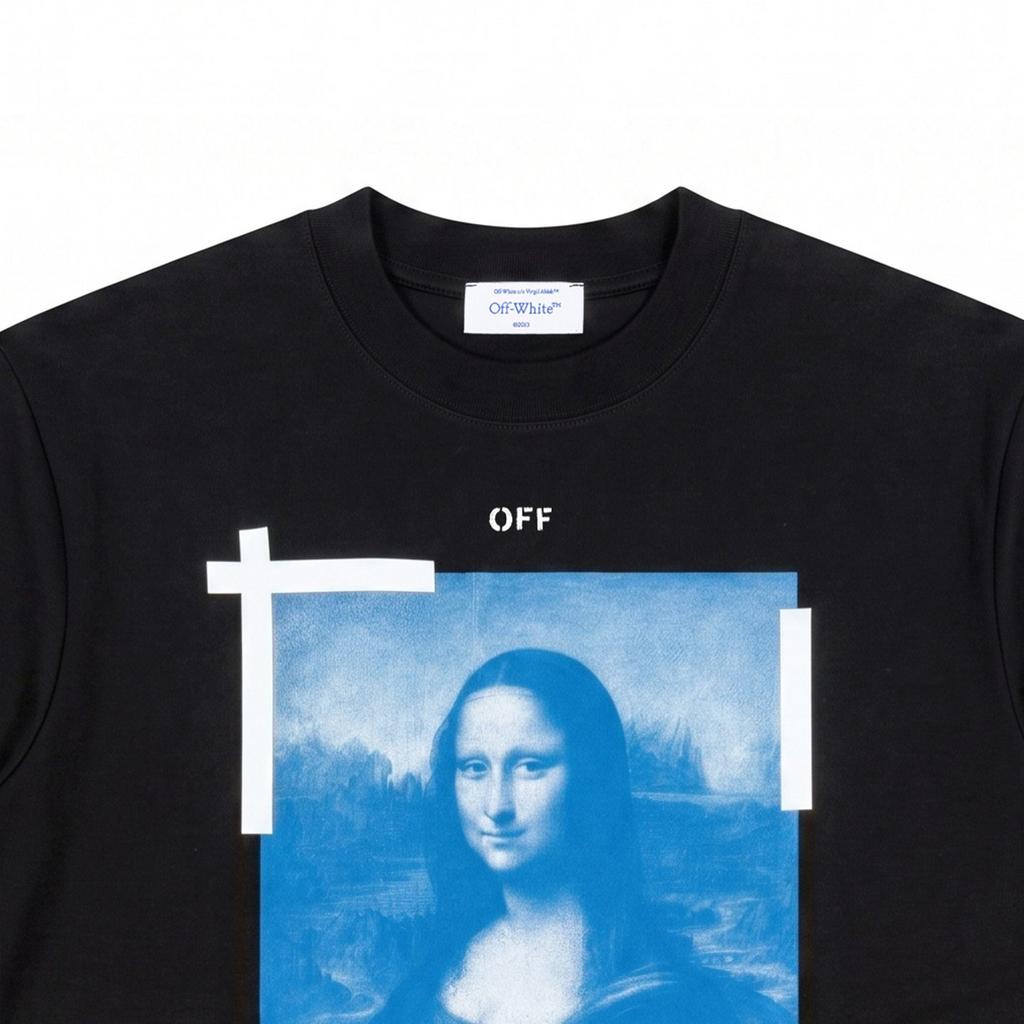 T-shirt Oversize Mona Lisa OFF WHITE OMAA038R21JER0011001