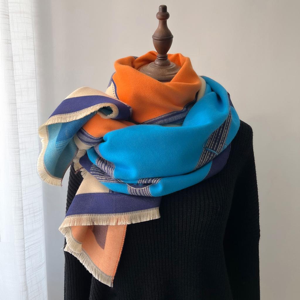Winter Cashmere Scarf Women Luxury  Print Female Shawl Wrap Scarves Lady Thick Warm Blanket Gift Echarpe Pashmina