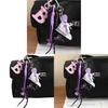 Canvas Shoe Keychain With Heart Lollipop Pendant For Fashionable Bags And Accessories