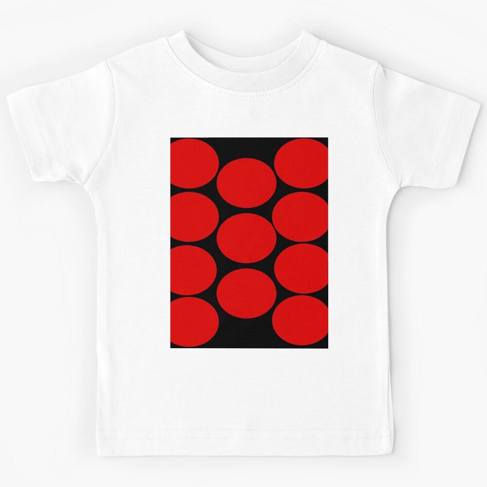 black with red spots Kids T-Shirt 120