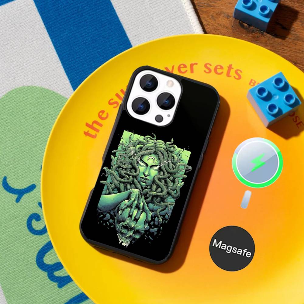 Medusa Greek Mythology Phone Case For iPhone 17,16,15,14,13,12,11,Pro,Max,Plus,Mini,SE4,E Magnetic Magsafe Wireless Charging
