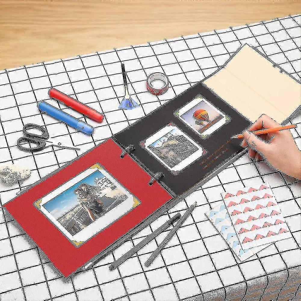 Photo Album To Design Yourself Scrapbook Album Black Pages Photo Book To Stick In Photo Albums Wedding, Christmas Valentine's Day Birthday Anniversary
