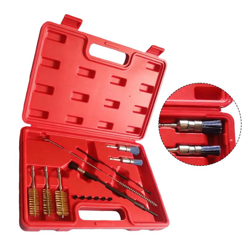 Držiak vstrekovača nafty Potrubie motora Kefa na čistenie vstrekovačov paliva Súprava na čistenie vstrekovačov paliva Nástroj na čistenie sedla vstrekovača nafty odolný voči hrdzi