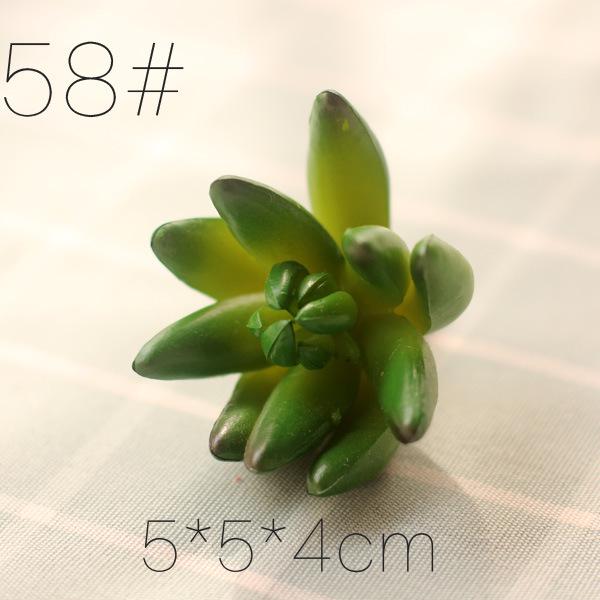 Realistic Flocked Succulents: Small Artificial Green Plant Wall Decor for Interiors