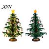 Decorative LED Christmas Tree Wooden Advent Calendar 2026, 24-Day Tabletop Xmas Interactive Gift for Kids Ornaments Countdown Holiday Party Supplies,