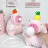 Adorable Bubble-blowing Capybara Plush Toy Short Plush Stuffed Animal Keychain
