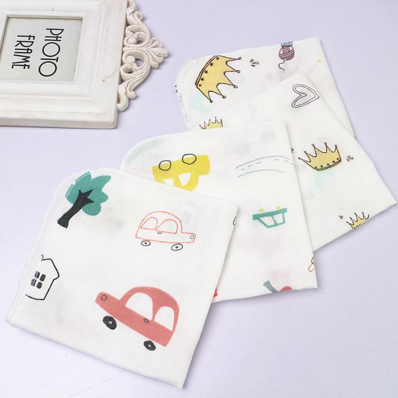 High-Density Double Layer Baby Drool Bib - 30x30CM Summer Thin Gauze Handkerchief Towel