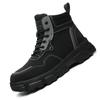New 2024 Fashion Waterproof Men Work Safety Boots Steel Toe Indestructible Shoes Anti-smash Protective Male Work Sneakers