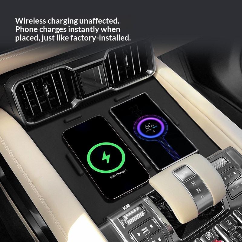 For BYD Leopard 8 Denza B8 Ultra Thin Wireless Charging Silicone Interior Decor Modification Accessories Anti Slip Storage Mat