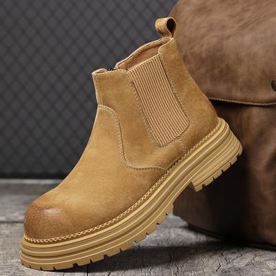 FashionLuxury Men Basic Boots Handmade Low Top Men Walking Shoes Fashion High Quality Leather Shoes 2024 New Outdoor Men Casual Boots