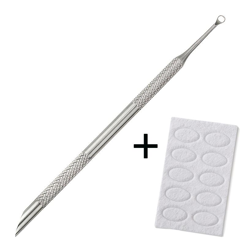 Double-Headed Stainless Steel Cuticle Remover Nail Pusher Exfoliation Prep Tool Clean Dead Skin Circle Bevel Shovel Manicure Pen