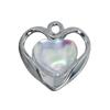 Love Heart Shape Crystal Pendant Loose Beads for DIY Jewelry Making Supplies