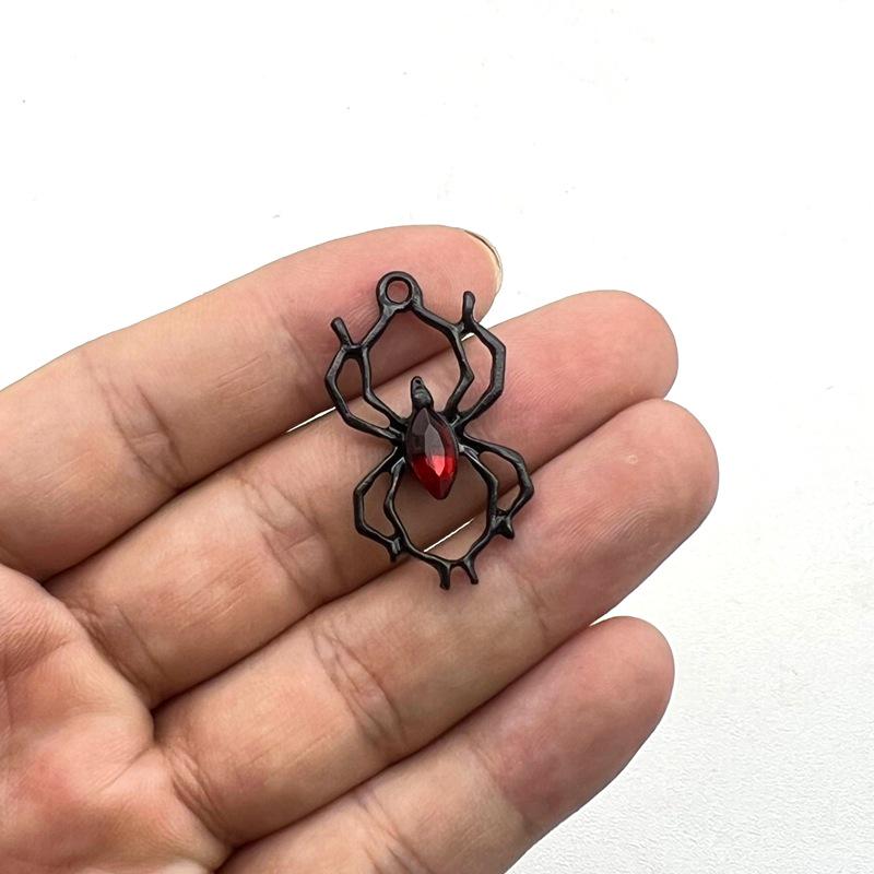 Gothic Ghost Spider Skull Dangle Earrings - Women's Horror Prank Pendants