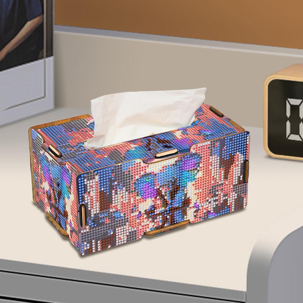 Diamond Painting Tissue Box Kits Diamond Art Tissue Box DIY Diamond Desk Decorative Tissue Box for Living Room Bedroom Bathroom