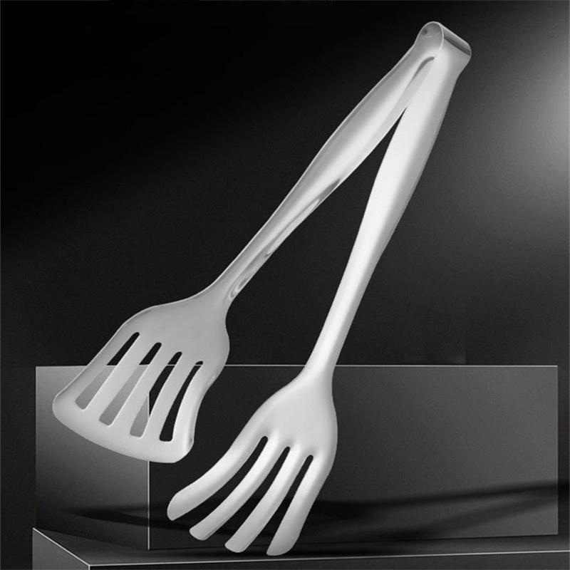 1pc Large Stainless Steel Soup Tongs - Anti Slip, Durable, Multifunctional - Very Suitable for Grilling, Cooking, Baking, Etc