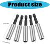 6pcs Extended Hex Driver Bit Holders 60mm Magnetic Alloy Steel Durability Socket Wrench Adapters for Automotive Repair