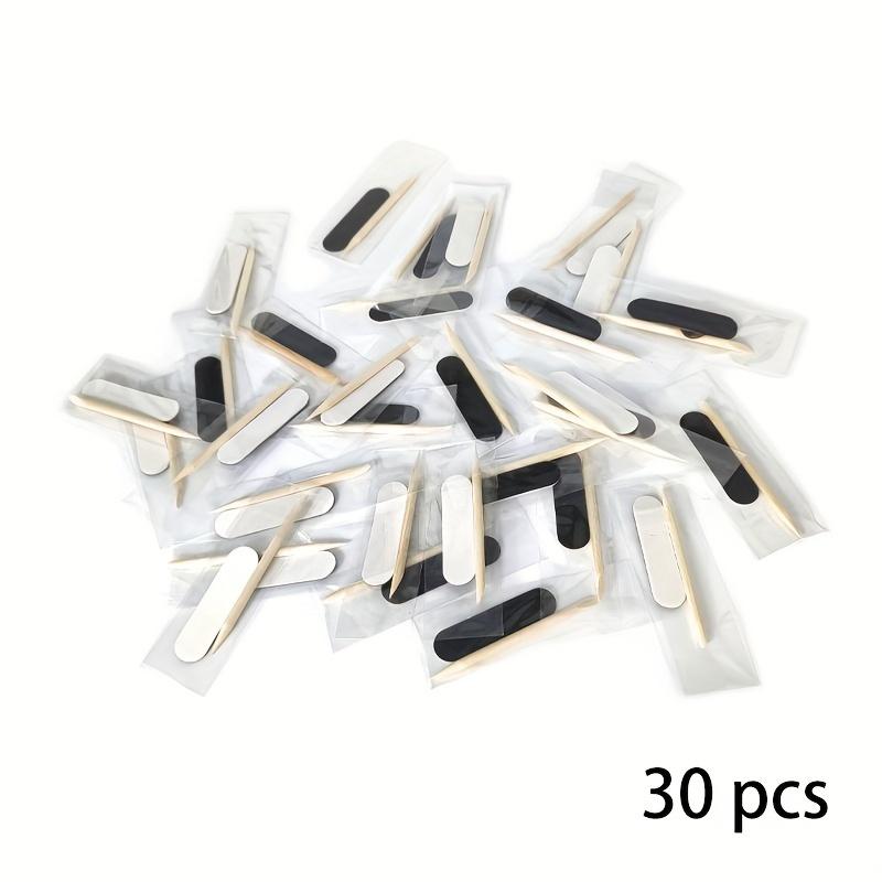 

30 pcs Nail Files Kit- 2pcs/bag Mini Nail Files 180/240 Grit, Colorful Nail Sticks Pedicure Wood Cuticle Pushers