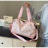 Trendy PU Leather Large-Capacity Travel Bag: Casual Handheld & Single Shoulder Sports Fitness Luggage