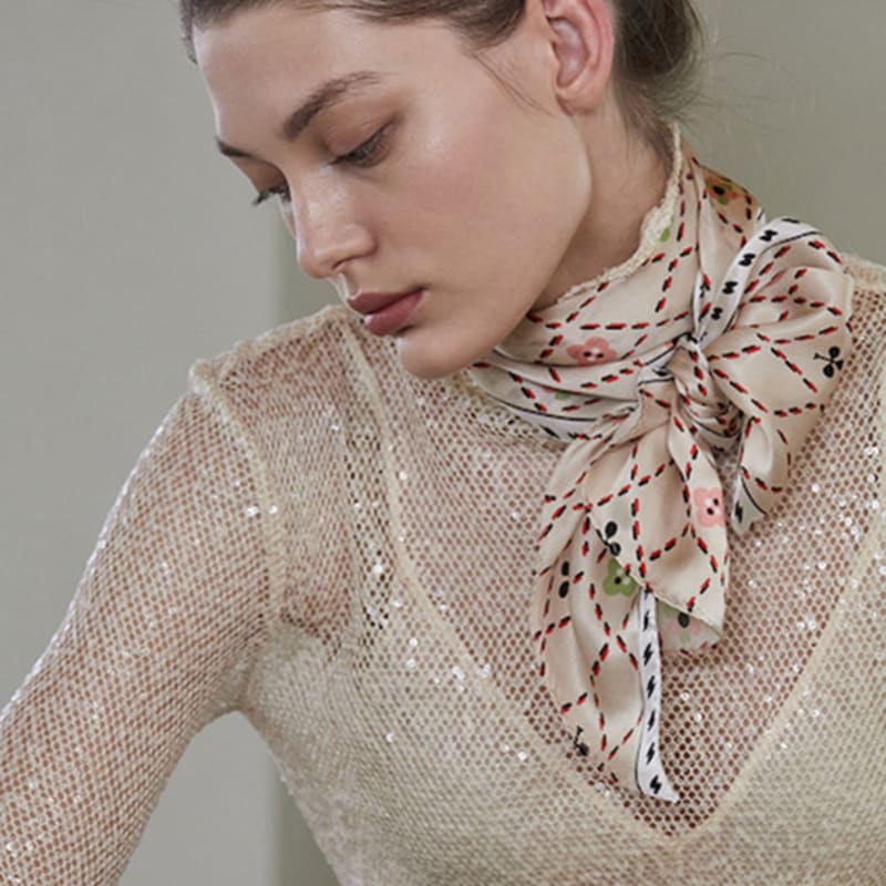 

ANA MAISON Pretty woman Long Petit Silk Scarf [PML-1407] Pretty woman