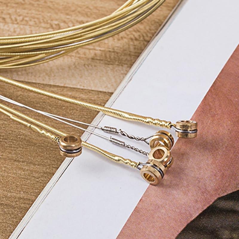 6 Pcs Folk Guitar Steel String Acoustic Guitar Strings for 6 String Classical Guitars Accessories Powerful and Durable