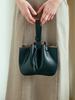 Komorebi Museum Handmade Tassel Dumpling Round Tote Bag | Black | B06-1