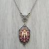 Pendant Elegant Aurora View Oval - Vintage Necklace