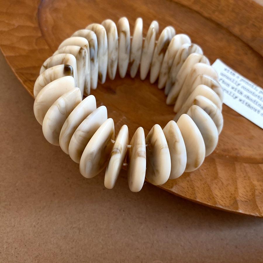 Europejski i Amerykański Akrylowy Geometryczny Okrągły Bransoletka - Luksusowa Wysokiej Klasy Przesadzona Biżuteria Ręczna