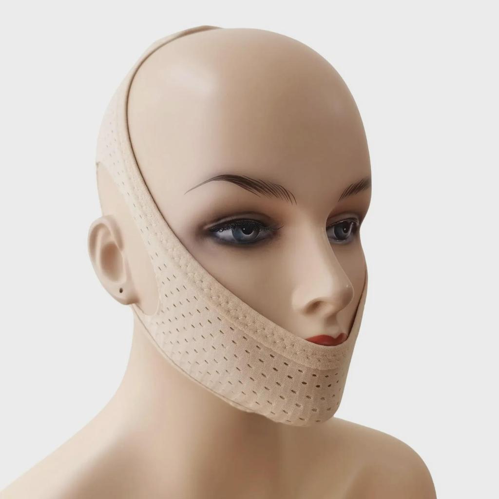 Breathable Mesh V-Face Anti-Snoring Sleeping Mask with Chin Support for Mouth Breathing Correction