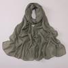 Pearl Chiffon Starry Bow Rhinestone Long Scarf Muslim Women Headscarf