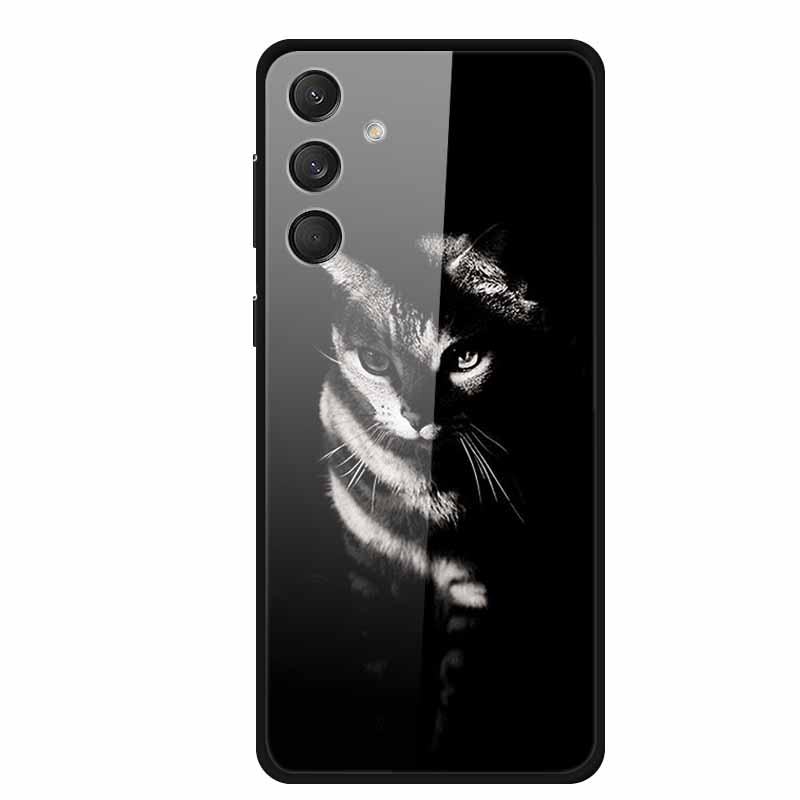 Tempered Glass Phone Cases for Samsung A16 Cases Space Print Hard Back Covers for Samsung Galaxy A16 4G 5G Shells Coque A16 2024