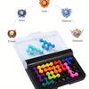 Kids IQ Toy 120 Challenges Fit 3D Puzzle Board Games Skill-Building Brain Game with Portable Case Toys Children Xmas Gift