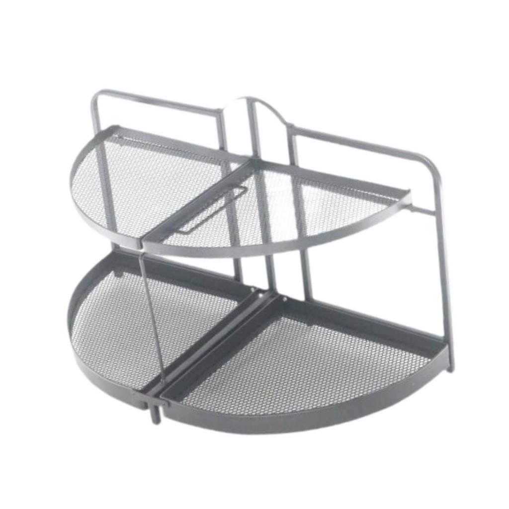2 Layer Desktop Organizer Multifunction Folding Stable Makeup Storage Rack Spice for Home