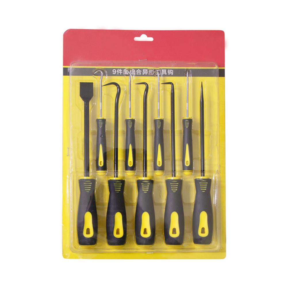 

Набор из 9 отверток для сальников и крючков для автомобиля, набор мини-прецизионных отмычек, ремонтные инструменты для ремонта автомобилей чёрный