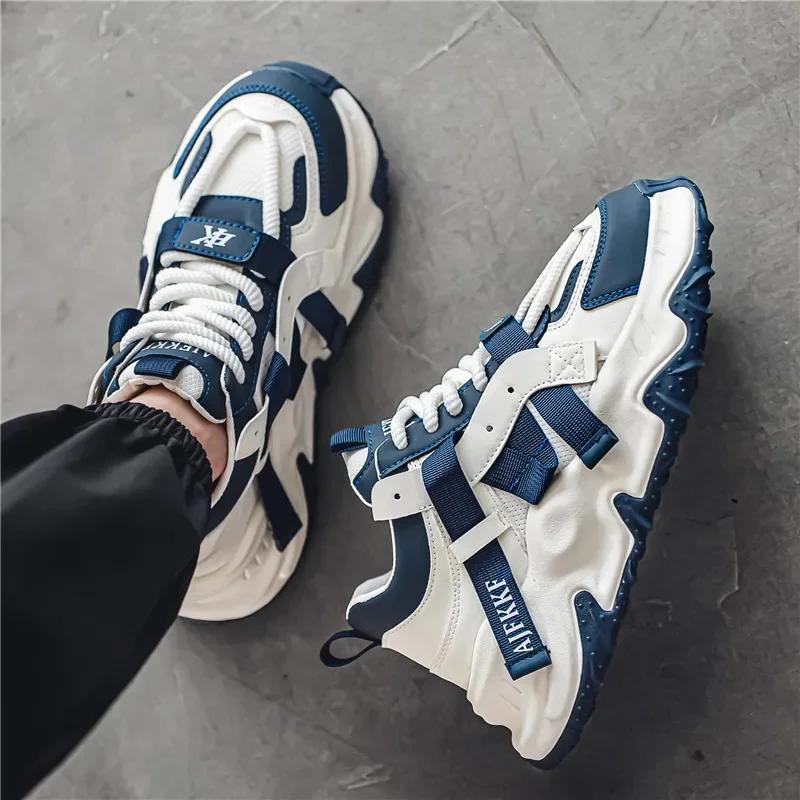 Man  Trend Spring Hot Sale Men's Casual Fashion Comfortable Outdoor Running Sneakers 44 Thick Sole Four Seasons Sports Shoes