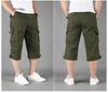 Men's Summer Cropped Trousers Overalls Loose Thin Multi Pocket Outdoor Sports Casual Shorts